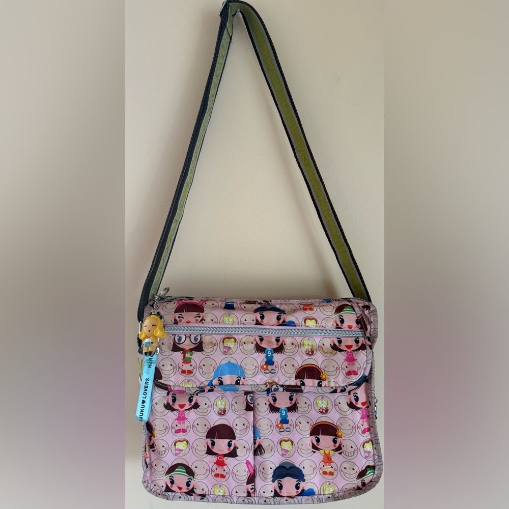 Harajuku Lovers Pink Character Print Crossbody Bag